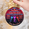 Custom Ceramic Ornament - Personalized Best Friend Christmas Birthday Gifts For Women, Besties, Sisters, BFF - Life Glows Brighter With You