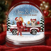 Custom Acrylic Snow Globe - Personalized Anniversary Christmas Wedding Gifts For Husband And Wife, Dog Cat Lovers, Dog Dad And Mom, Cat Owners - You And Me