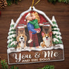 Custom Acrylic Ornament - Personalized Anniversary Christmas Wedding Gifts For Husband And Wife, Dog Cat Lovers - Cuddle Weather With My Favorite Pack
