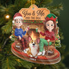 Custom Acrylic Ornament - Personalized Anniversary Christmas Wedding Gifts For Husband And Wife, Dog Cat Lovers - You, Me And The Chaos On Four Paws