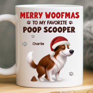 Custom Mug - Personalized Christmas Birthday Gifts For Dog Lovers, Dog Dad And Mom - Merry Woofmas, Hooman