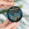 Custom Long Distance Ceramic Ornament - Personalized Best Friend Christmas Birthday Gifts For Women, Besties, Sisters, BFF - Hearts Stay Close Across Miles