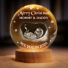 Custom Photo Crystal Globe Lamp - Personalized Christmas Baby Shower, Gifts For New Moms, New Dads, New Parents - You Are Our Light