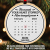 Custom Embroidered Ornament - Personalized Christmas Memorial Sympathy Gifts For Loss Of Mom, Dad - Your Memory Lights My Heart