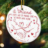 Custom Ceramic Ornament - Personalized Best Friend Christmas Birthday Gifts For Women, Besties, Sisters, BFF - Shared Smiles Endless Stories