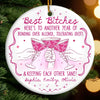 Custom Ceramic Ornament - Personalized Best Friend Christmas Birthday Gifts For Women, Besties, Sisters, BFF - Together We Spark Every Day