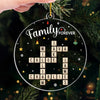 Custom Scrabble Acrylic Ornament - Personalized Christmas Birthday Gifts For Mom, Dad, Brother, Sister, Kids - Love Makes Every Day Home