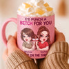 Custom 11OZ Glitter Matte Ceramic Mug - Personalized Best Friend Birthday Gifts For Women, Besties, Sisters, BFF - Besties Bring The Sunshine In