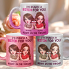 Custom 11OZ Glitter Matte Ceramic Mug - Personalized Best Friend Birthday Gifts For Women, Besties, Sisters, BFF - Besties Bring The Sunshine In