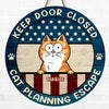 Custom Home Decor Wood Sign - Personalized Birthday Gifts For Cat Lovers, Cat Mom And Dad - Keep Door Closed, Cats Inside