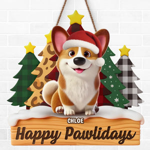 Custom Wood Sign - Personalized Christmas Birthday Gifts For Dog Cat Lovers, Dog Dad And Mom, Cat Owners - Furever Festive