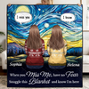 Custom Quilt Blanket - Personalized Memorial Sympathy Gifts For Loss Of Mom, Dad - Love Stays Though You Are Gone