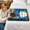 Custom Quilt Blanket - Personalized Memorial Sympathy Gifts For Loss Of Mom, Dad - Love Stays Though You Are Gone