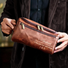 Custom Engraved Leather Toiletry Bag - Personalized Birthday Gifts For Husband - For The Man I Love