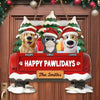 Custom Wood Sign - Personalized Christmas Birthday Gifts For Dog Cat Lovers, Dog Dad And Mom, Cat Owners - Home Is Where Paws Are