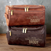 Custom Engraved Leather Toiletry Bag - Personalized Birthday Gifts For Dad, Grandpa - Guided By Their Endless Love