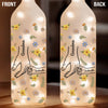 The Hands That Held Mine Taught Me Strength And Kindness - Family Personalized Custom Bottle Lamp - Gift For Mom, Grandma