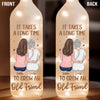 Side By Side, Through Thick And Thin - Bestie Personalized Custom Bottle Lamp - Gift For Best Friends, BFF, Sisters