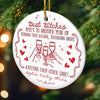 Custom Ceramic Ornament - Personalized Best Friend Christmas Birthday Gifts For Women, Besties, Sisters, BFF - No Bad Vibes Allowed