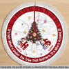 Custom Snowman Tree Skirt - Personalized Christmas Birthday Gifts For Mom, Dad, Brother, Sister, Kids - Hearts Shine Together This Christmas