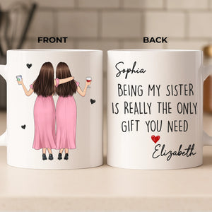 Custom Mug - Personalized Best Friend Birthday Gifts For Women, Besties, Sisters, BFF - Laugh Lines And Memories