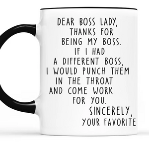 Custom Boss Lady Accent Mug - Personalized Funny Gifts For Coworker, Work Bestie - Another Fine Day Ruined By Work