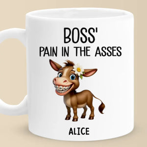Custom Funny Boss Gift Mug - Personalized Birthday Gifts For Coworker, Work Bestie - Your Daily Dose Of Trouble