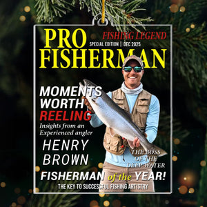 Custom Photo Acrylic Ornament - Personalized Christmas Birthday Fishing Gifts For Fisherman - Hooked On Greatness