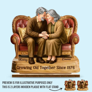 Custom 2-Layered Wooden Plaque - Personalized Anniversary Wedding Gifts For Husband And Wife, Him And Her - Life Feels Lighter With You