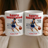 Custom Photo Magazine Mug - Personalized Birthday Gifts For Football, Basketball, Soccer, Baseball, Golf, Ice Hockey Lovers, Sports Fans, Sports Lovers - I’m Here For The Game