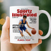 Custom Photo Magazine Mug - Personalized Birthday Gifts For Football, Basketball, Soccer, Baseball, Golf, Ice Hockey Lovers, Sports Fans, Sports Lovers - I’m Here For The Game
