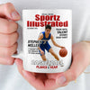 Custom Photo Magazine Mug - Personalized Birthday Gifts For Football, Basketball, Soccer, Baseball, Golf, Ice Hockey Lovers, Sports Fans, Sports Lovers - I’m Here For The Game