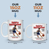 Custom Photo Magazine Mug - Personalized Birthday Gifts For Football, Basketball, Soccer, Baseball, Golf, Ice Hockey Lovers, Sports Fans, Sports Lovers - I’m Here For The Game