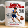 Custom Photo Magazine Mug - Personalized Birthday Gifts For Football, Basketball, Soccer, Baseball, Golf, Ice Hockey Lovers, Sports Fans, Sports Lovers - I’m Here For The Game