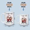 Custom Mug - Personalized Anniversary Wedding Gifts For Husband And Wife, Him And Her - Two Hearts One Story