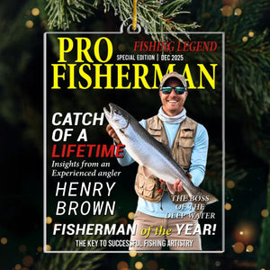 Custom Photo Acrylic Ornament - Personalized Christmas Birthday Fishing Gifts For Fisherman - Hooked On Greatness