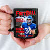 Custom Photo Magazine Black Mug - Personalized Christmas Birthday American Football Gifts For Football Lovers, Sports Fans, Sports Lovers - Game On, Greatness In Motion