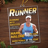 Custom Photo Magazine Acrylic Ornament - Personalized Birthday Running Gifts For Running Lovers, Sports Fans, Sports Lovers - Hustle For Greatness