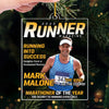 Custom Photo Magazine Acrylic Ornament - Personalized Birthday Running Gifts For Running Lovers, Sports Fans, Sports Lovers - Hustle For Greatness
