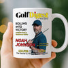 Custom Photo Magazine Mug - Personalized Christmas Birthday Golf Gifts For Men, Women - King Of The Fairway