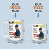 Custom Photo Magazine Mug - Personalized Christmas Birthday Golf Gifts For Men, Women - King Of The Fairway