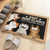 Custom Home Decor Decorative Mat - Personalized Birthday Gifts For Cat Lovers, Cat Mom And Dad - Beware Of Cat Attitude
