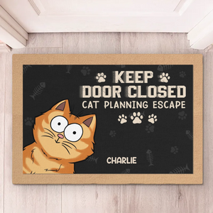 Custom Home Decor Decorative Mat - Personalized Birthday Gifts For Cat Lovers, Cat Mom And Dad - Beware Of Cat Attitude