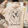 Custom Photo Unisex Sweatshirt, Hoodie With Design On Sleeve - Personalized Birthday Gifts For Dog Lovers, Dog Dad And Mom - Forever My Fur Baby