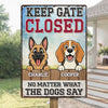 Custom Home Decor Metal Sign - Personalized Birthday Gifts For Dog Lovers, Dog Dad And Mom - Love Made Of Fur