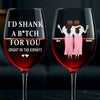 Custom Stemmed Wine Glass - Personalized Best Friend Birthday Gifts For Women, Besties, Sisters, BFF - Through All Seasons, Still Side by Side