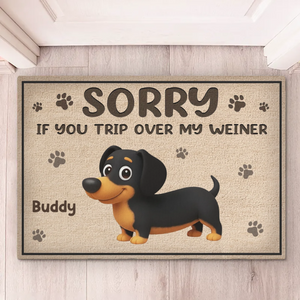 Custom Dachshund Home Decor Decorative Mat - Personalized Birthday Gifts For Dog Lovers, Dog Dad And Mom - Weiner Dogs On Duty
