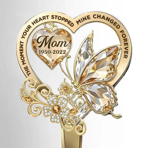 Custom Stain Glass Style Acrylic Garden Stake - Personalized Memorial Sympathy Gifts For Loss Of Mom, Dad - Your Spirit Flowers On