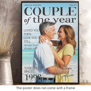 Custom Photo Vertical Poster - Personalized Anniversary Wedding Gifts For Husband And Wife, Him And Her - Choosing You Feels So Right
