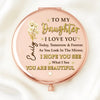 Custom Compact Mirror - Personalized Birthday Gifts For Daughter - A Mother’s Love, Forever Wrapped Around You